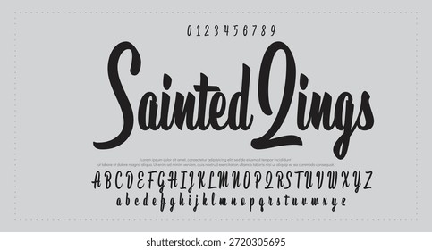 firma Caligrafía de fuentes Logotipo Script Pincel Tipo de fuente Letras de fuentes escritas a mano 
