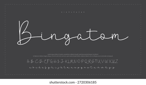 firma Caligrafía de fuentes Logotipo Script Pincel Tipo de fuente Letras de fuentes escritas a mano 