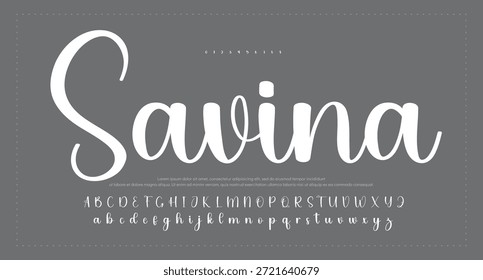 signature Font Calligraphy Logotype Script Brush Tipo de letra Letras de fuentes escritas a mano. Ilustración vectorial 
