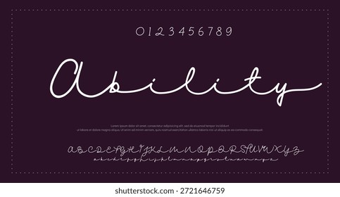 Signature Font Calligraphy Logotype Script Brush Font Type Font lettering handwritten