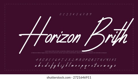 firma Caligrafía de fuentes Logotipo Script Pincel Tipo de fuente Letras de fuentes escritas a mano