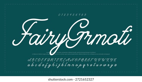 
signature Font Calligraphy Logotype Script Brush Tipo de letra Letras de fuentes escritas a mano. Ilustración vectorial