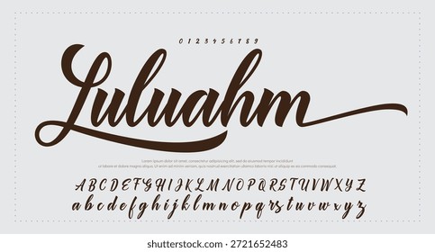 firma Caligrafía de fuentes Logotipo Script Pincel Tipo de fuente Letras de fuentes escritas a mano 