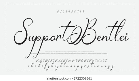 firma Caligrafía de fuentes Logotipo Script Pincel Tipo de fuente Letras de fuentes escritas a mano