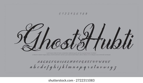 firma Caligrafía de fuentes Logotipo Script Pincel Tipo de fuente Letras de fuentes escritas a mano