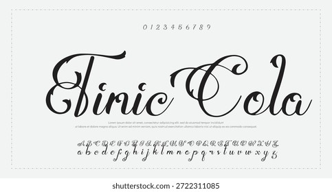 firma Caligrafía de fuentes Logotipo Script Pincel Tipo de fuente Letras de fuentes escritas a mano