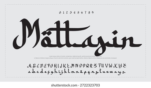 firma Caligrafía de fuentes Logotipo Script Pincel Tipo de fuente Letras de fuentes escritas a mano  