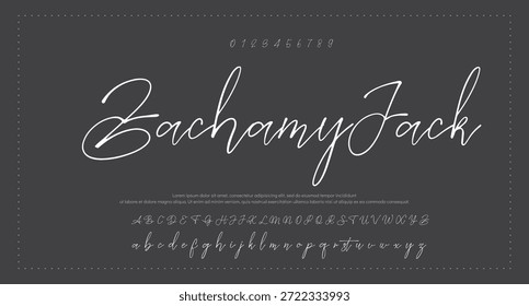firma Caligrafía de fuentes Logotipo Script Pincel Tipo de fuente Letras de fuentes escritas a mano 