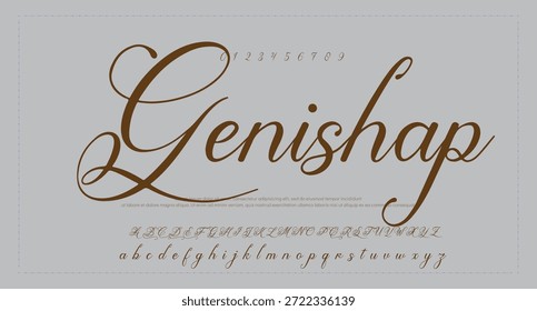 firma Caligrafía de fuentes Logotipo Script Pincel Tipo de fuente Letras de fuentes escritas a mano 