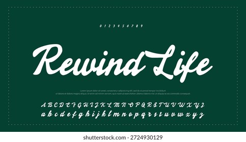 signature Font Calligraphy Logotype Script Brush Tipo de letra Letras de fuentes escritas a mano. Ilustración vectorial