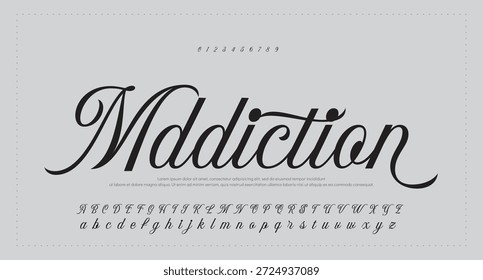 signature Font Calligraphy Logotype Script Brush Tipo de letra Letras de fuentes escritas a mano. Ilustración vectorial  