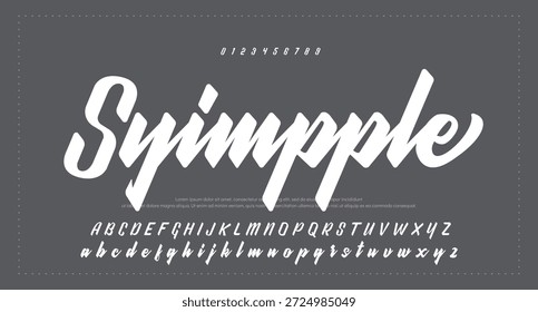 signature Font Calligraphy Logotype Script Brush Tipo de letra Letras de fuentes escritas a mano. Ilustración vectorial  