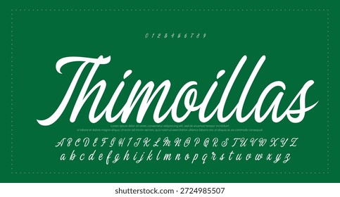 signature Font Calligraphy Logotype Script Brush Tipo de letra Letras de fuentes escritas a mano. Ilustración vectorial 