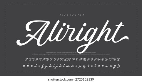 signature Font Calligraphy Logotype Script Brush Font Type Font lettering handwritten