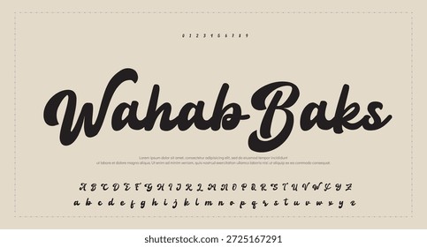 firma Caligrafía de fuentes Logotipo Script Pincel Tipo de fuente Letras de fuentes escritas a mano