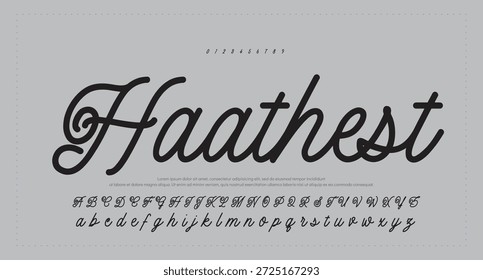 firma Caligrafía de fuentes Logotipo Script Pincel Tipo de fuente Letras de fuentes escritas a mano