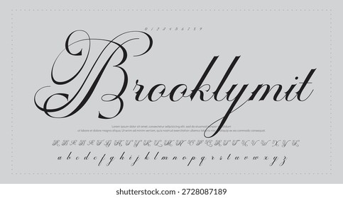 firma Caligrafía de fuentes Logotipo Script Pincel Tipo de fuente Letras de fuentes escritas a mano 
