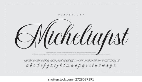 firma Caligrafía de fuentes Logotipo Script Pincel Tipo de fuente Letras de fuentes escritas a mano 