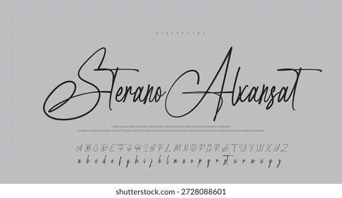 
firma Caligrafía de fuentes Logotipo Script Pincel Tipo de fuente Letras de fuentes escritas a mano