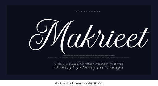 firma Caligrafía de fuentes Logotipo Script Pincel Tipo de fuente Letras de fuentes escritas a mano