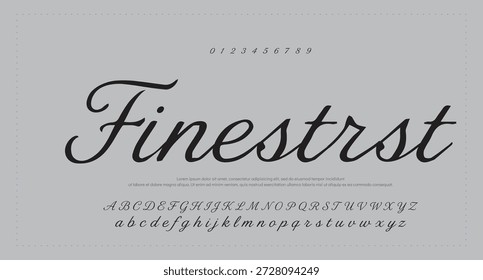 firma Caligrafía de fuentes Logotipo Script Pincel Tipo de fuente Letras de fuentes escritas a mano 