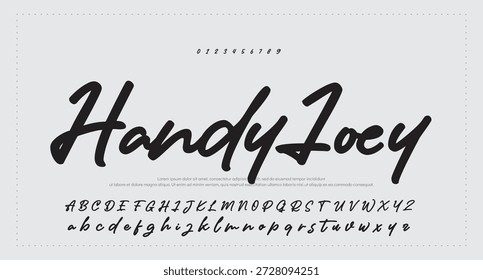 firma Caligrafía de fuentes Logotipo Script Pincel Tipo de fuente Letras de fuentes escritas a mano 
