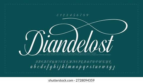 signature Font Calligraphy Logotype Script Brush Font Type Font lettering handwritten 