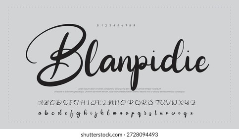 
Signature Font Calligraphy Logotype Script Brush Tipo de fuente Letras de fuentes escritas a mano
