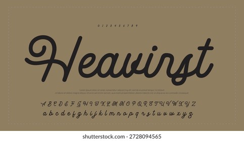 signature Font Calligraphy Logotype Script Brush Font Type Font lettering handwritten 