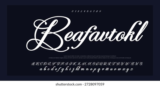 
Signature Font Calligraphy Logotype Script Brush Tipo de fuente Letras de fuentes escritas a mano