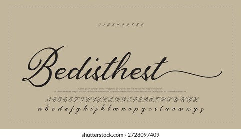 firma Caligrafía de fuentes Logotipo Script Pincel Tipo de fuente Letras de fuentes escritas a mano  