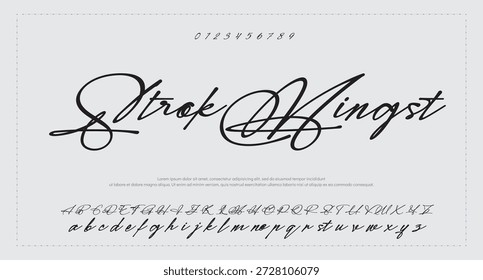 firma Caligrafía de fuentes Logotipo Script Pincel Tipo de fuente Letras de fuentes escritas a mano