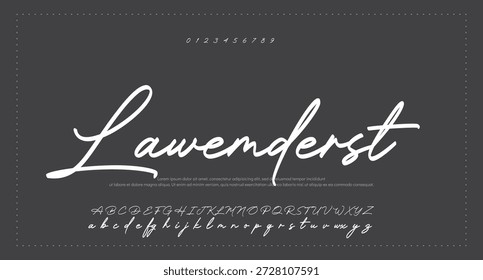 
firma Caligrafía de fuentes Logotipo Script Pincel Tipo de fuente Letras de fuentes escritas a mano 