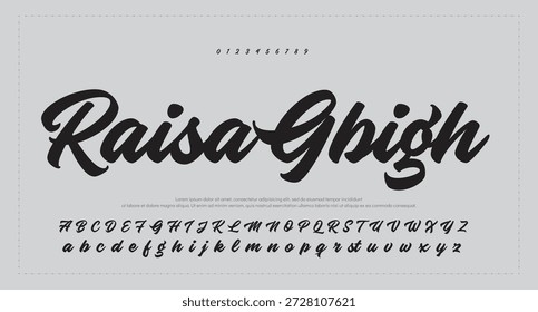 firma Caligrafía de fuentes Logotipo Script Pincel Tipo de fuente Letras de fuentes escritas a mano