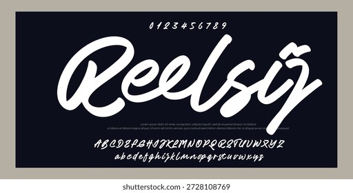 firma Caligrafía de fuentes Logotipo Script Pincel Tipo de fuente Letras de fuentes escritas a mano  