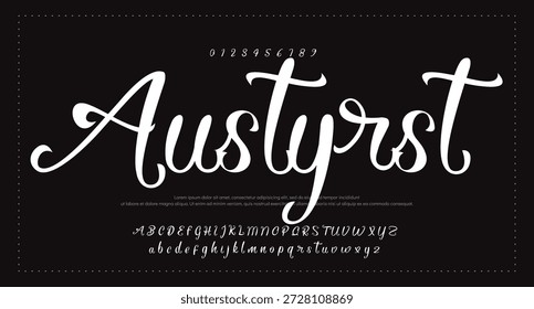 
Signature Font Calligraphy Logotype Script Brush Tipo de fuente Letras de fuentes escritas a mano 