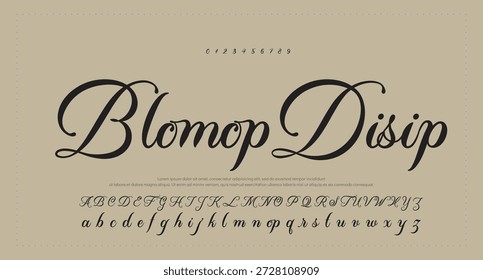 
firma Caligrafía de fuentes Logotipo Script Pincel Tipo de fuente Letras de fuentes escritas a mano  