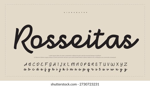 
Signature Font Calligraphy Logotype Script Brush Tipo de fuente Letras de fuentes escritas a mano 