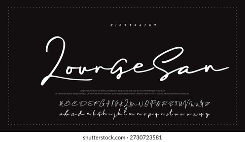 
firma Caligrafía de fuentes Logotipo Script Pincel Tipo de fuente Letras de fuentes escritas a mano  