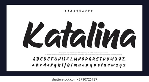 firma Caligrafía de fuentes Logotipo Script Pincel Tipo de fuente Letras de fuentes escritas a mano 