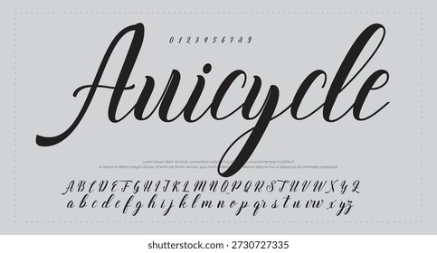 Signature Font Calligraphy Logotype Script Brush Tipo de fuente Letras de fuentes escritas a mano 

