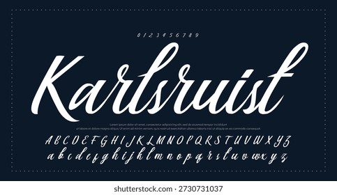firma Caligrafía de fuentes Logotipo Script Pincel Tipo de fuente Letras de fuentes escritas a mano 