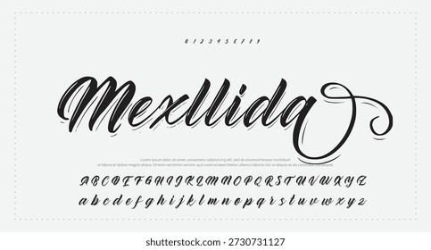 
firma Caligrafía de fuentes Logotipo Script Pincel Tipo de fuente Letras de fuentes escritas a mano