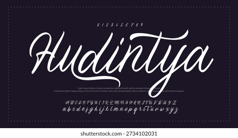 firma Caligrafía de fuentes Logotipo Script Pincel Tipo de fuente Letras de fuentes escritas a mano  