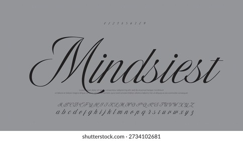 Signature Font Calligraphy Logotype Script Tipo de fuente Letras de fuentes escritas a mano. 