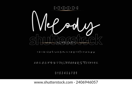 signature Font Calligraphy Logotype Script Brush Font Type Font lettering handwritten