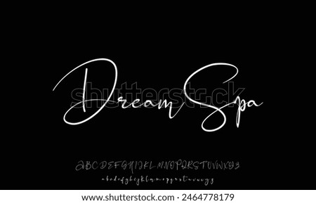 signature Font Calligraphy Logotype Script Brush Font Type Font lettering handwritten