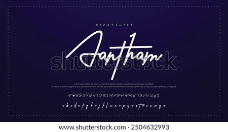 signature Font Calligraphy Logotype Script Brush Font Type Font lettering handwritten
