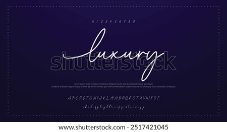 signature Font Calligraphy Logotype Script Brush Font Type Font lettering handwritten
