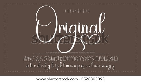 signature Font Calligraphy Logotype Script Brush Font Type Font lettering handwritten